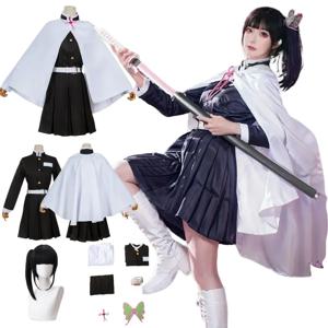 Tsuyuri Kanao 코스프레 Kostuum Volwassen 종류의 애니메이션 유니폼 Vrouwen 기모노 Haori Pruik 할로윈 Kleding