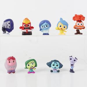 9 개/대 미니 내부 2 액션 피규어 장난감 만화 영화 기쁨 불안 분노 슬픔 혐오 두려움 모델 인형 인형 어린이 선물