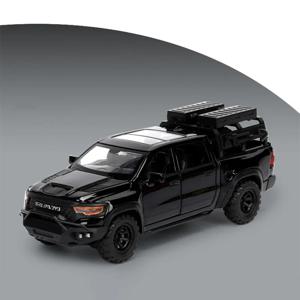 1:32 닷지 램 맘모스 픽업 트럭 오프로드 합금 장난감 자동차 모델 사운드 & 라이트 풀백 컬렉션 소년을위한 선물 어린이 키즈