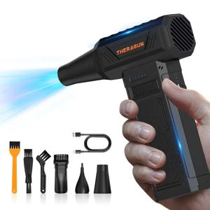 U7Ultra 미니 터보 제트 팬(180000RPM), 속도 58m/s 휴대용 전기 LED 압축 공기 먼지떨이, 키보드, 자동차, PC, 가정용 청소용
