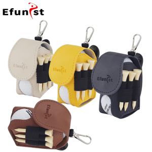 골프 작은 허리 가방 Efunist 자기 폐쇄 Pu 골프 공 보관 가방 3 Pcs 54 mmTees 및 휴대용 클립 홀드 더블 공