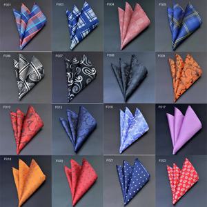 41 색상 남성용 손수건 격자 무늬 도트 페이즐리 Hankies Hanky ​​Business Pocket Square Chest Towel 25*25CM