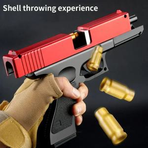어린이를위한 M1911 총알 장난감 총 야외 글록 락 소프트 총알 총 장난감 던지기 케이스