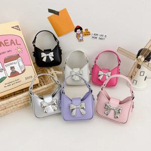 한국어 스타일 소녀 공주 가방 여자를위한 귀여운 달콤한 활 체인 Crossbody 가방 Bowknot 손 가방 유아 지갑과 핸드백 선물