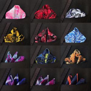 남성용 손수건 격자 무늬 꽃 줄무늬, Hankies Hanky 비즈니스 포켓, 사각 가슴 수건, 25*25cm, 43 가지 색상