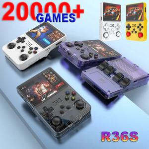 R36S 레트로 휴대용 비디오 게임 콘솔 ARKOS 시스템, 3.5 인치 IPS 스크린, 클래식 휴대용 포켓 비디오 플레이어, 128G 게임 소년 선물