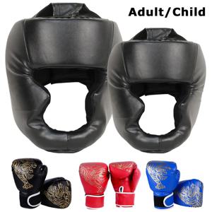 성인/어린이 MMA 안전 권투 장갑 헬멧 헤드 기어 프로텍터 PU 가죽 장갑 어린이 복싱 훈련 킥복싱 복서 대상
