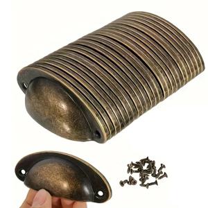 오목 금속 풀 핸들, 인체공학적 그립, 쉬운 설치, 페인트 마감, 소박한 시크 앤티크 스타일, 10 개