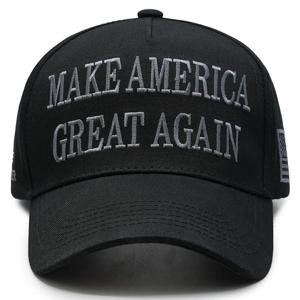 조정 가능한 야구 모자, 블랙 모자, 절대 항복 Maga 모자, 1PC