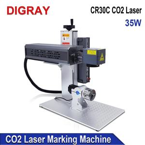 DIGRAY CO2 레이저 마킹 기계, 금속 RF 레이저 튜브, 가죽, 플라스틱, 목재 보드 등에 적합, 10.6um, 35W