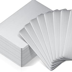 10Pcs 스테인레스 스틸 금속 명함 크기 85*53mm 빈 레이저 조각 카드 특수 로고 인쇄 매트 닦았 마무리
