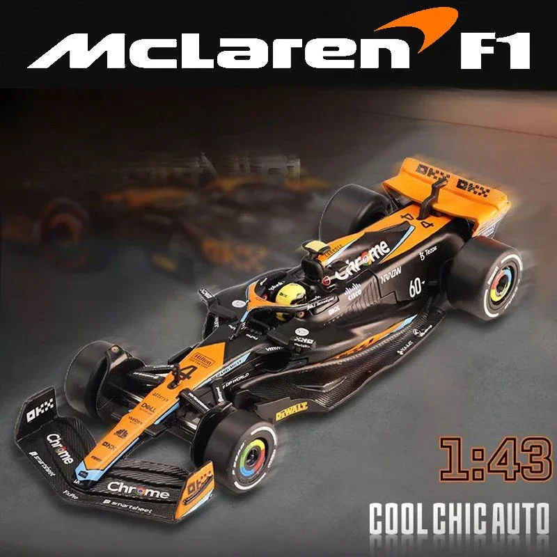 1/43 McLaren F1 MCL60 레이싱 카 모델 디스플레이 박스 어린이 장난감 자동차 수집품 선물 소년 친구 홈 장식 Mniature Voiture