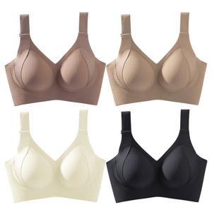 여성 출산 브래지어 미끄럼 방지 어깨 스트랩 Bralette 간단하고 캐주얼 언더 와이어 패딩 풀 컵 사이즈 조절 속옷