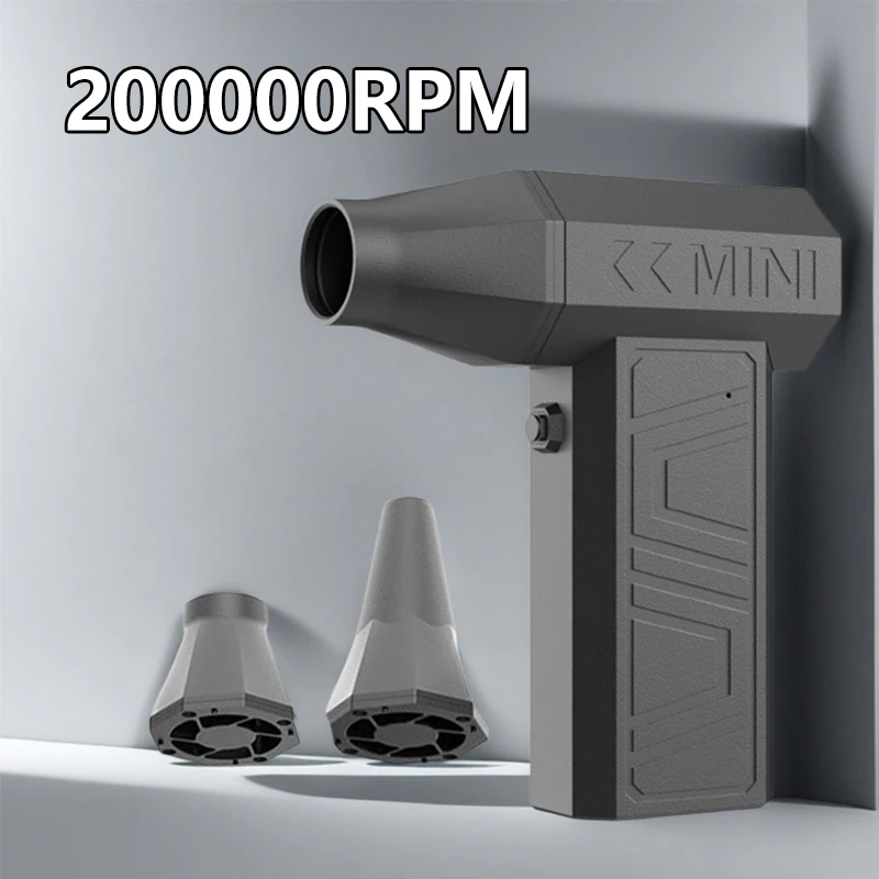 폭력적인 팬 200000 RPM 강력한 공기 송풍기 진공 먼지 청소기 Type-C 충전 강한 바람 52 메터/초 브러시리스 터보 제트 송풍기