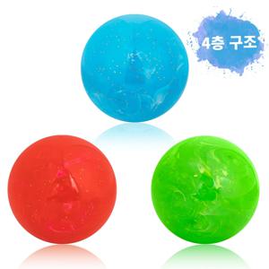 Caiton 프리미엄 공원 골프공 – 60mm/2.36인치, 유체 아트 디자인, 빨강, 파랑, 초록, 4층 구조, 내구성이 뛰어나고 고성능