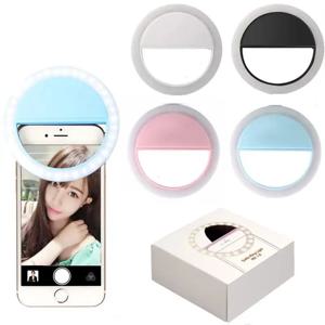iPhone과 호환되는 전화 USB 충전이 가능한 LED Selfie 링 라이트 Samsung Xiaomi Huawei Poco 모바일 렌즈 Selfie 램프 사진용