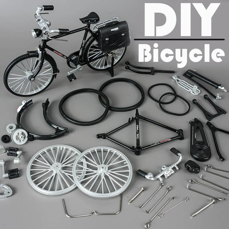 시뮬레이션 레트로 28 금속 다이 캐스팅 자전거 모델 크리 에이 티브 DIY 홈 인테리어 1:10 장식 성인 재미 장난감 장식 공예품