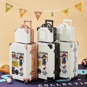 2025 새로운 대용량 가방 20/22/24/26/28 인치 카트 상자 여행 탑승 케이스 휴대용 트롤리 가방 롤러 가방