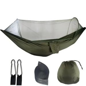 250x120cm 그물이 있는 야외 해먹 - 캠핑 및 여행용 경량 낙하산 직물