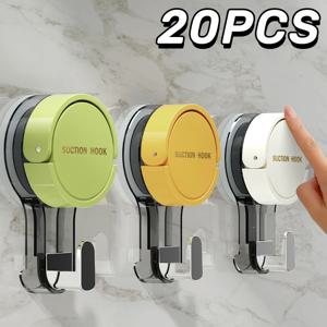1-20PCS 흡입 컵 후크 재사용 가능한 Stronge 진공 욕실 흡입 컵 후크 방수 수건 걸이 옷 걸이 후크 악세사리