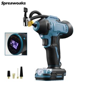 Makita 18V 배터리 무선 타이어 팽창기 공기 펌프 150PSI 디지털 압력 게이지 전동 공구가있는 전기 공기 압축기