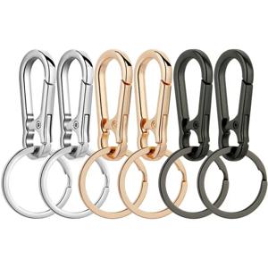 2-6PCS Carabiner 클립 키 ​​체인 금속 Carabiner 모양 키 링 열쇠 고리 키 홀더 클립 홈 자동차 키에 대 한 후크 홀더 주최자