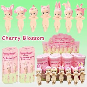 1-24pcs 벚꽃 시리즈 힙합 블라인드 박스 미니 그림 소장 전화 장식 테이블 크리스마스 선물 미스터리 상자