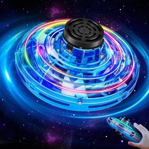 플라잉 스피너 미니 드론, 손으로 제어하는 드론 비행 장난감 새로운 플라이 UFO 매직 플라잉 피젯 스피너(조명 포함)