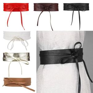 여성 단순 랩 슬림 피트 코르셋 허리띠 가죽 벨트 와이드 허리 밴드 숙녀 복장 Cummerbands