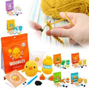 미완성 제품 초보자 크로셰 뜨개질 키트 DIY 크로셰 뜨개질 동물 키트 ﻿