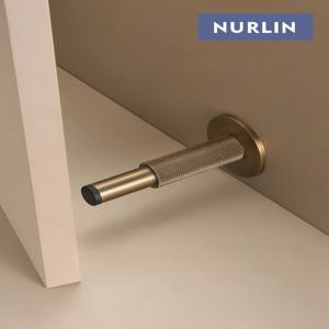 Nurlin 황동 널링 도어 스톱 욕실 도어 룸 스토퍼 헤비 듀티 바닥 벽 마운트 범퍼 도어 홀더 캐치 골동품 황동