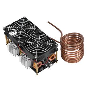 1800W 12V-48V ZVS 유도 히터 가열 PCB 보드 모듈 플라이백 드라이버(코일 듀얼 팬 전원 공급 장치 키트 포함)