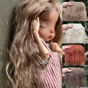 NO.1 -25 도매 1pc 5*10cm/1.97*3.94inch 몽골어 모피 BJD OB11 인형 머리 뿌리 뽑기 가발 롤 인형 드레스 업 DIY 가발 인형 가발