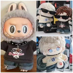 Labubu 아이돌 V1 V2 DIY 의류 액세서리 의류 선물을위한 귀여운 미니 봉제 인형 의류 복장 액세서리