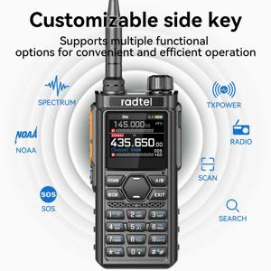 Radtel RT-910 스펙트럼 분석기 AM FM 햄 라디오 45-59Mhz TX/RX 워키토키 (960 채널 AM/FM 에어밴드 타입 C 스펙트럼 포함)