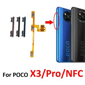 샤오미 포코 포코폰 X3 NFC X3 Pro 볼륨 측면 버튼 오디오 전원 제어 측면 키 내부 플렉스 케이블 수리 부품