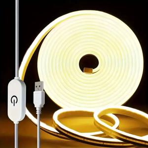네온 LED 라이트 스트립 5V USB 모션 센서 디머 스위치 유연한 실리콘 네온 사인 로프 튜브 가정용 실외 장식