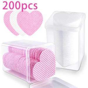 200Pcs 린트 프리 네일 와이프, 매니큐어 리무버 와이프, 속눈썹 연장 접착제 와이프, 매니큐어 리무버 패드 네일 용품, La 용