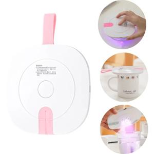 2 가지 모드 LED UV 소독제 상자 손잡이가있는 휴대용 식품 등급 워터 컵 살균기 다기능 UV 살균 커버