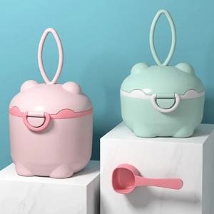 아기 포뮬러 상자 휴대용 포뮬러 컨테이너 식품 주최자 스낵 컨테이너 우유 분말 디스펜서 만화 아기 포뮬러 상자