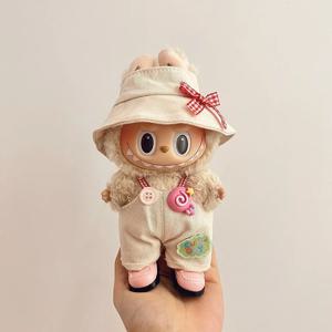 새로운 라부부 의류 인기 신상품 패션 벨크로 17cm 인형 귀여운 드레스 캐주얼 세트 스커트 봉제 장난감 의류