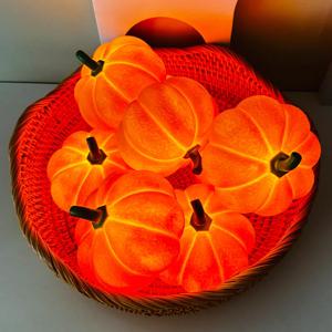 할로윈 호박 LED 수면등 배터리 작동 따뜻한 랜턴 어린이 침실 장식 트릭 오어 테이트 파티 홈 휴일 장식