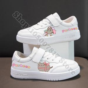 소녀 애니메이션 귀여운 운동화 캐주얼 화이트 스포츠 농구 신발 패션 액세서리 만화 고양이 Pusheened 신발 어린이 선물