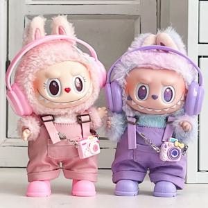 귀여운 봉제 인형 패션 복장 어깨 스트랩 바지 옷 Labubu 인형 장식 DIY 선물 액세서리