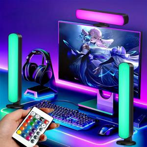 RGB 16색 무드등, 리모컨 포함 1/2팩 스마트 LED 테이블 램프 (방, 게임, TV, 데스크탑, 파티 장식용)