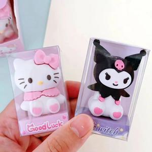 Sanrio 헬로 키티 연필 깎이 만화 Kuromi 멜로디 미니 연필 커터 학생 문구 선물 학교 사무용품
