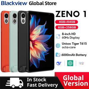 새로운 블랙뷰 제노 1 태블릿 8인치 디스플레이 4G LTE 안드로이드 15 와이드바인 L1 옥타코어 64GB 256GB 6000mAh 도케 AI 소형 패드 PC