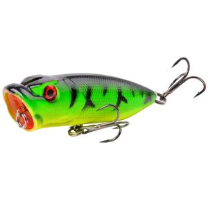 1Pcs 7cm 12g 포퍼 낚시 미끼 하드 인공 미끼 탑 워터 2 트레블 후크 잉어 낚시 미끼 Wobbler Crankbait Pesca
