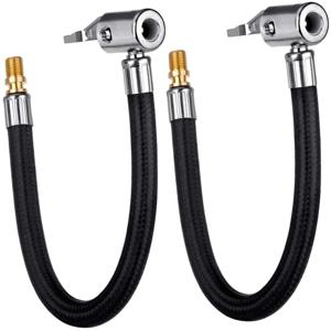 10/20/40/80cm 에어 호스 및 표준 타이어 밸브가있는 잠금 에어 척 오토바이 자동차 자전거 용 미세 나사 공기 팽창기 호스