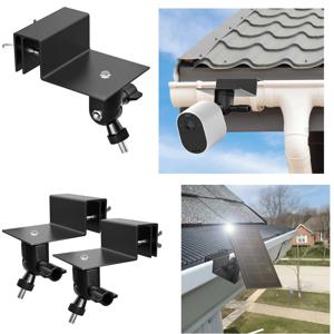 Arlo Pro/2/3/4/HD/Ultra/Ultra 2/Go 2/Essential/Outdoor/Eufycam E/2C/2C Pro/2 pro/E20 E40(검은색)용 비바람에 견디는 거터 마운트